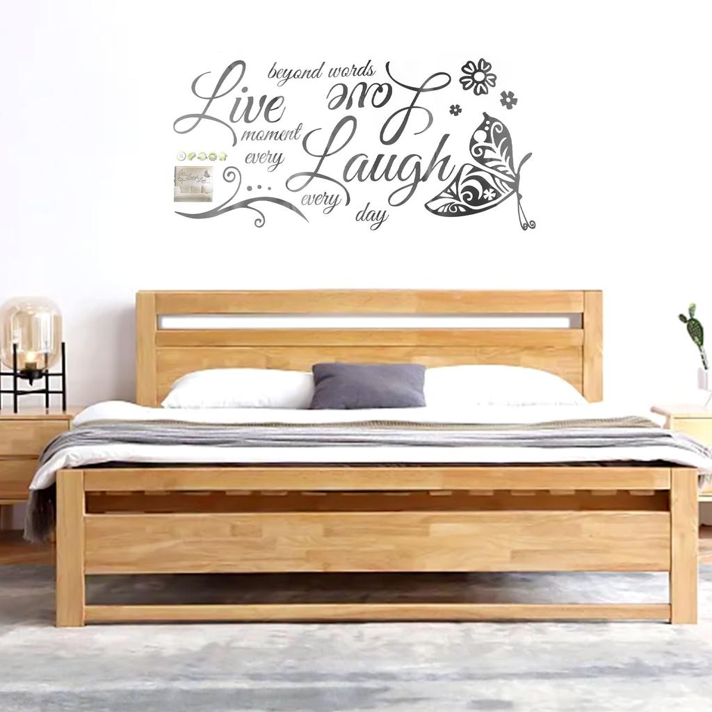 Quotes Wall sticker Butterfly Art Living Room Decal Home Live Laugh Love