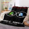 Ретро Игра Мультфильм Bubble Bobble Головоломка Плед Мягкий Фланель для Кровати Дивана На Улице Отдых Пикник Домашний Текстиль