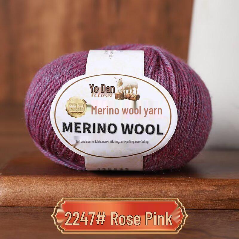 Пряжа из мериносовой шерсти средней толщины ручной вязки для свитеров, шарфов, шапок - 213 Овечья шерсть - 3 нити