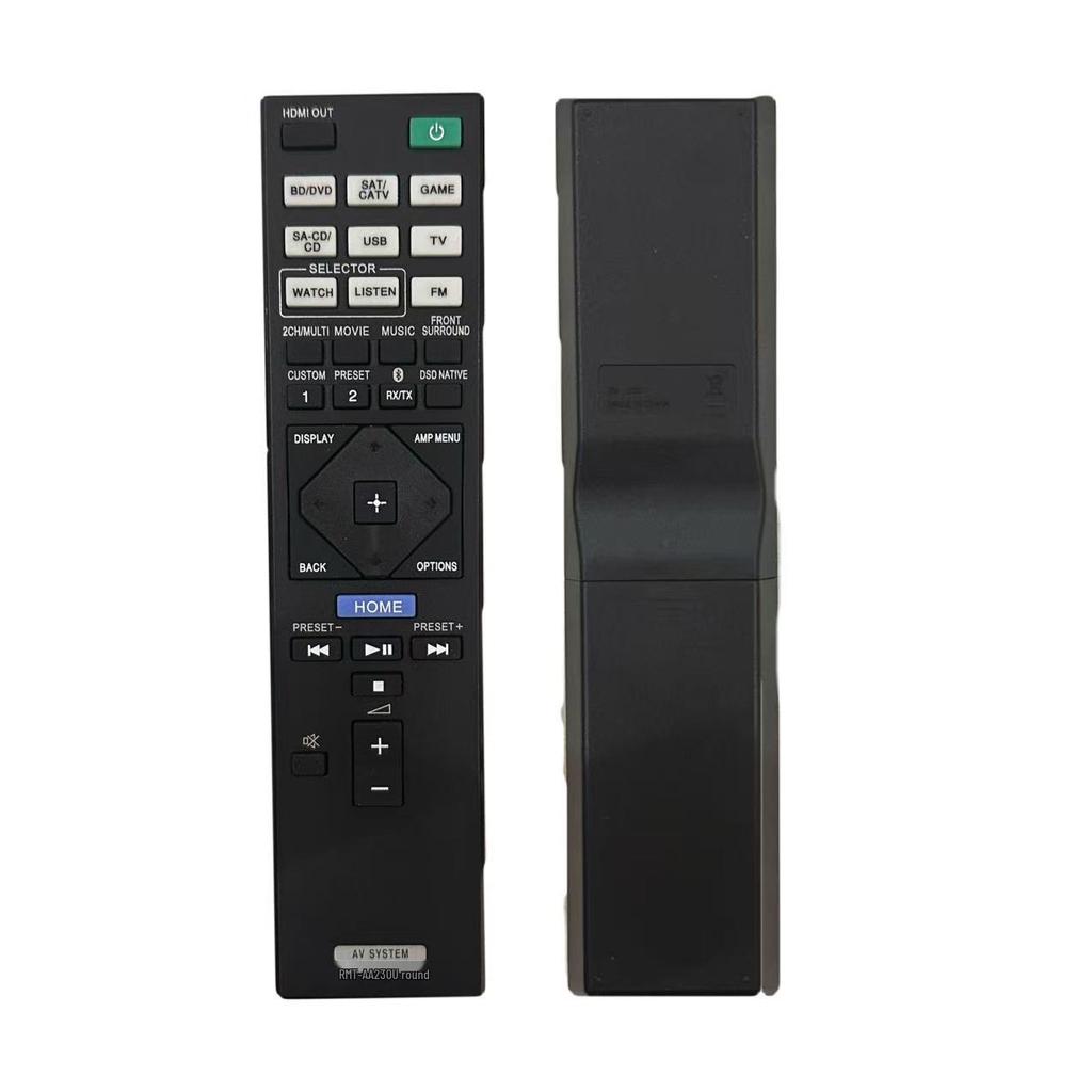RMT-AA230U: Compatible with Sony Soundbar & Blu-ray AV Receiver Remote.