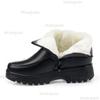 Женские ботильоны на щиколотке, высокие, кожаные, повседневные ботинки, зимние плюшевые теплые хлопковые туфли для женщин, нескользящие на платформе, зимние ботинки
