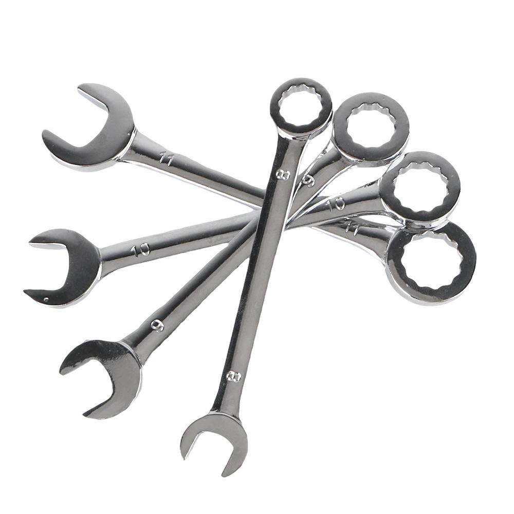 Imperial units/Metric Type Wrenches 10pcs Mini Spanner Wrenches Set Explosion-proof Pocket Key Ring Spanner Hand Tool