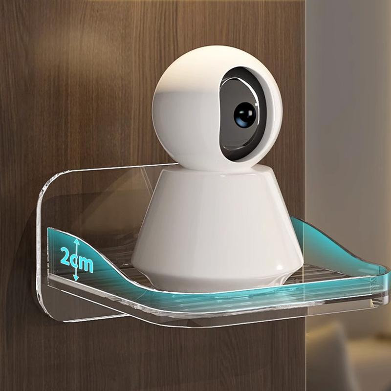 Навесные держатели для хранения Прозрачные акриловые настенные держатели для хранения для маршрутизатора, кронштейна проектора, настенной полки для камеры без отверстий