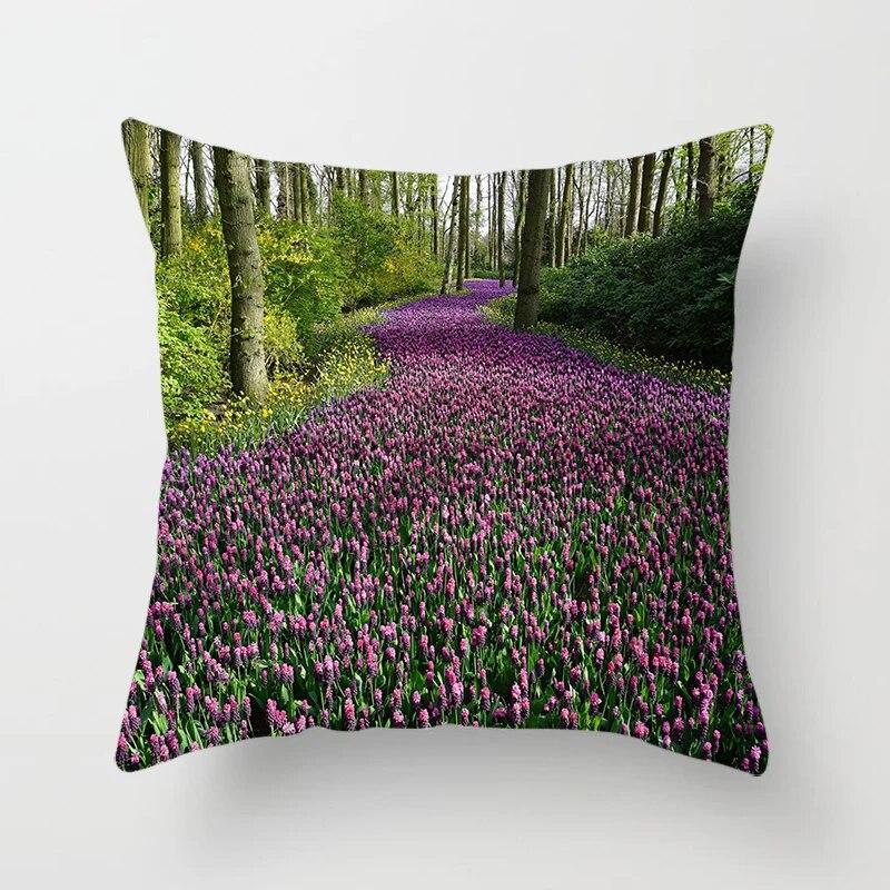 Landscape  Sunrise Sunset Scenery Pillow Cover Sofa Decoration Car Office Seat Cushion  Room Home