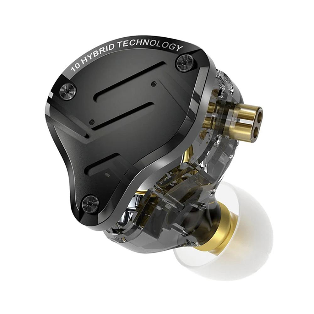 KZ ZS10 PRO X Новые улучшенные наушники Hi-Fi с гибридными драйверами 1DD+4BA, внутриканальными басовыми наушниками с шумоподавлением и съемным кабелем.