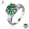BagueRingen Luxury Big 5 Carat Moissanite Diamond Ring Sterling Silver 925 Jewelry Classic Four Claw Design Female Wedding Rings