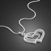 New Trendy Elegant Women 100 %925 Sterling Silver Zircon Heart Necklaces Luck Pendant Fashion Accessories Fine Jewelry