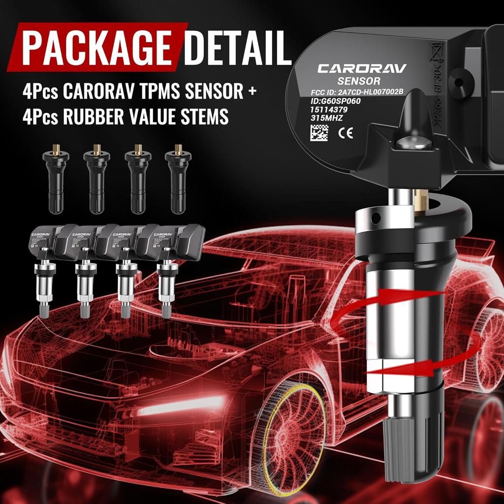 Датчик системы контроля давления в шинах GM Подходит для Chevy Silverado Tahoe Suburban Colorado GMC Sierra, датчик TPMS 315 МГц Заменяет 15114379 15122618 4