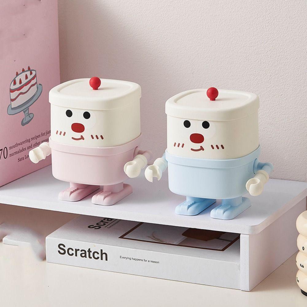 Мультяшный ящик для хранения пластиковый мусорный бак контейнер для хранения кисточек для макияжа