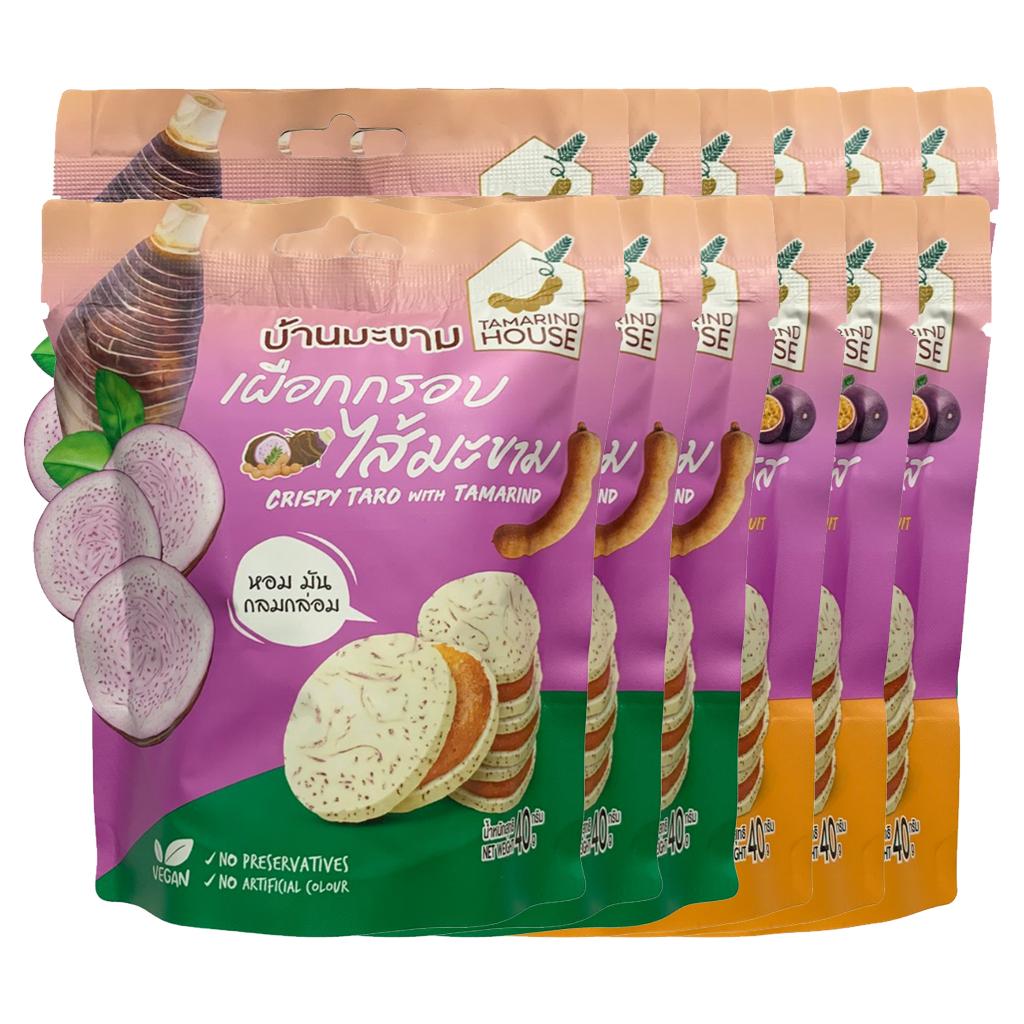 Tamarind House Crispy Taro с тамариндом/маракуйей 40 г. х 1/2/3/6 шт.