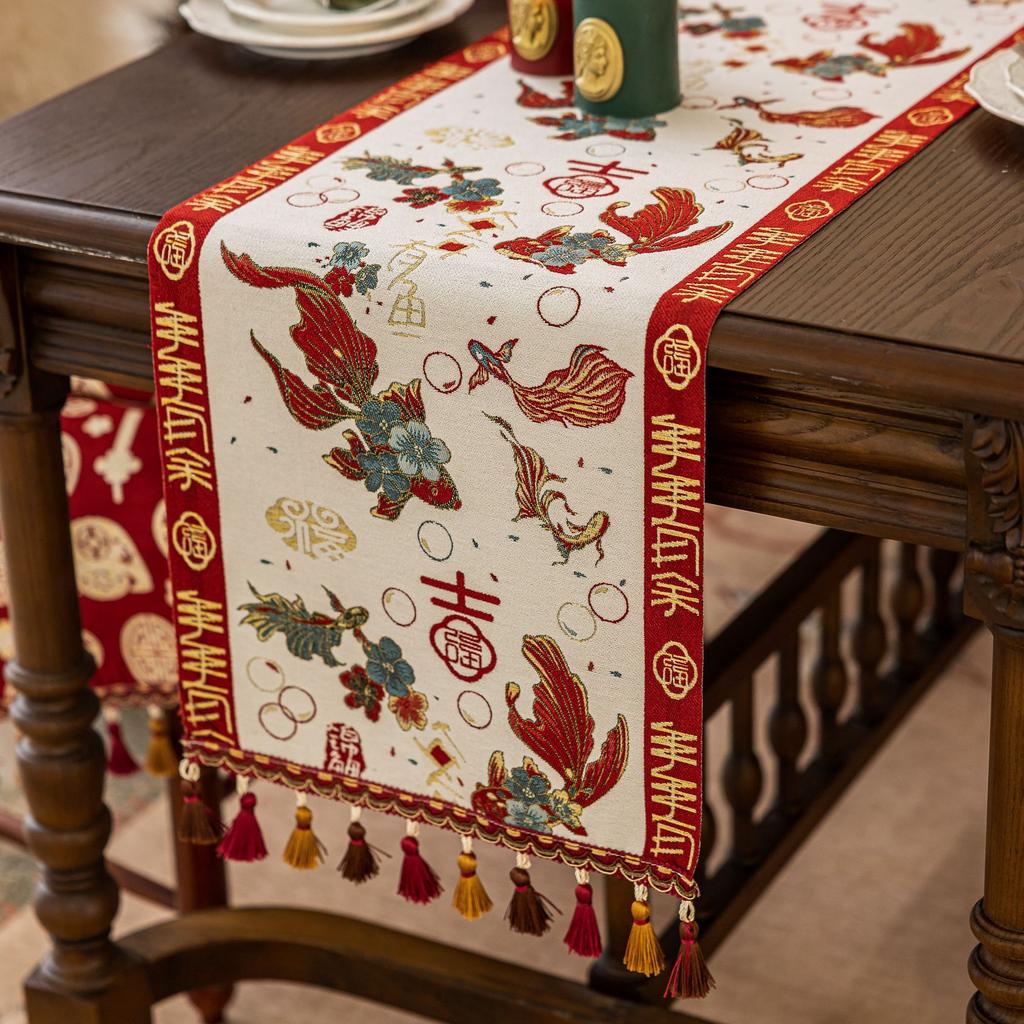 Cotton And Linen Tablecloth Rectangular Round Table Small Fresh Foreign Trade Coffee Table Cover Symmetrical Striped Tablecloth