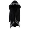Women Fashion Gothic Coat Fashion Style Punk Long Sleeve Black Hoodies Witch Moon Print Loose Hood Casual Thin Sweatshirt
