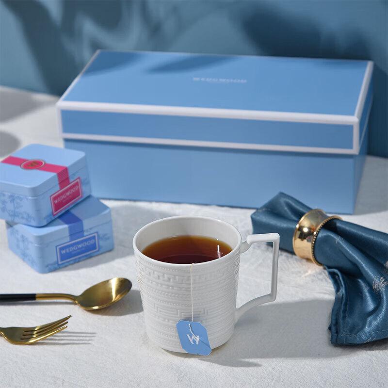 Wedgwood Italian Relief Mug & Portable Tea Caddy Gift Set