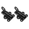 2PCS Pull Ring Latch Locks Aluminum Alloy Spring Load Automatic Door Window Gate Bolt Lock with Screws Black