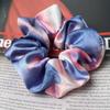 2 Pack Tie Dye Satin Hair Scrunchies Set Hair Ties Hair Band Rope Ponytail Holder Elastic Big Scrunchie Hair Accessories