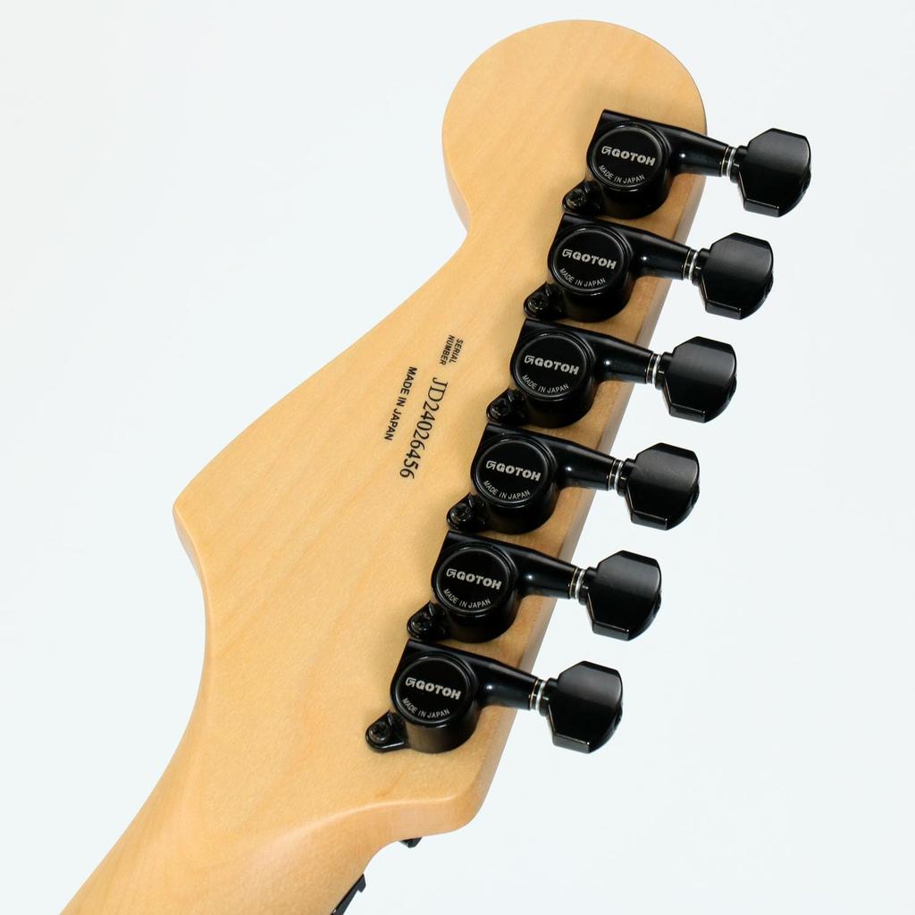 Fender /ISHIBASHI FSR MIJ Hybrid II Stratocaster HSS Koa Top Black Hardware