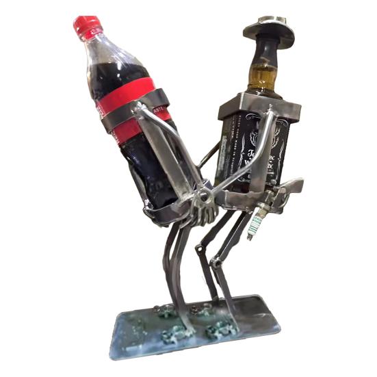 Metal Wine Bottle Holder Saucy Figure Drink Holder Bar Tabletop Wine Rack for Decorative Display Wine Enthusiasts Gift