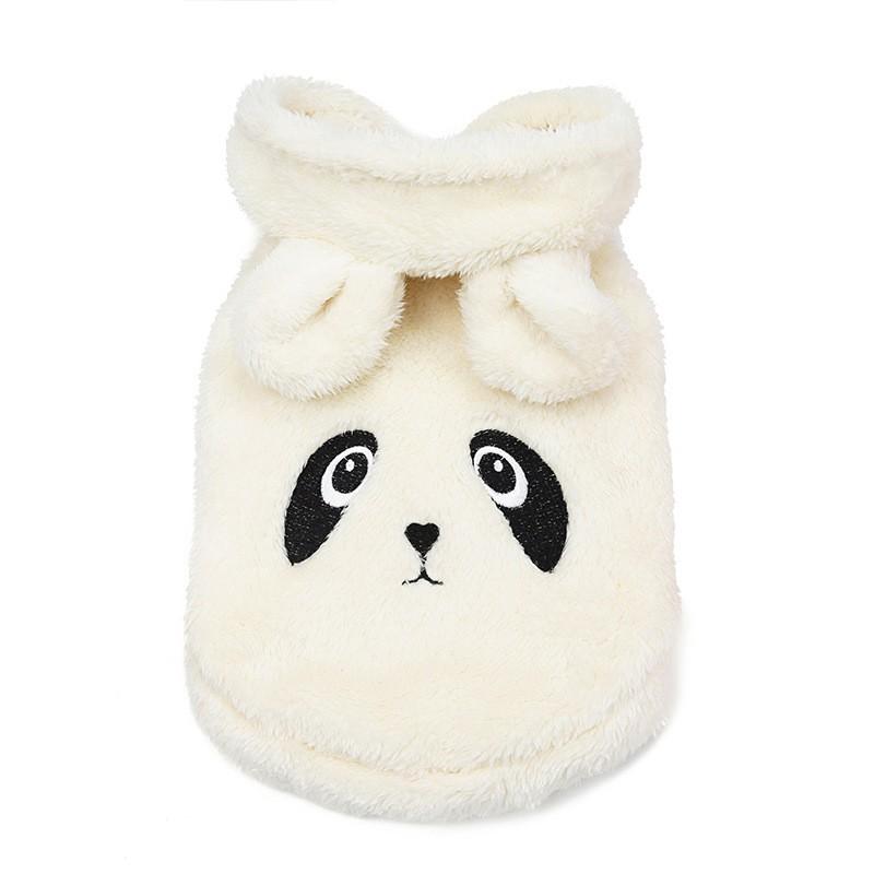 Soft Coral Fleece Pet Dog Sweater Teddy French Bulldog Winter Outfit With Embroidery Casual Two-Leg Design