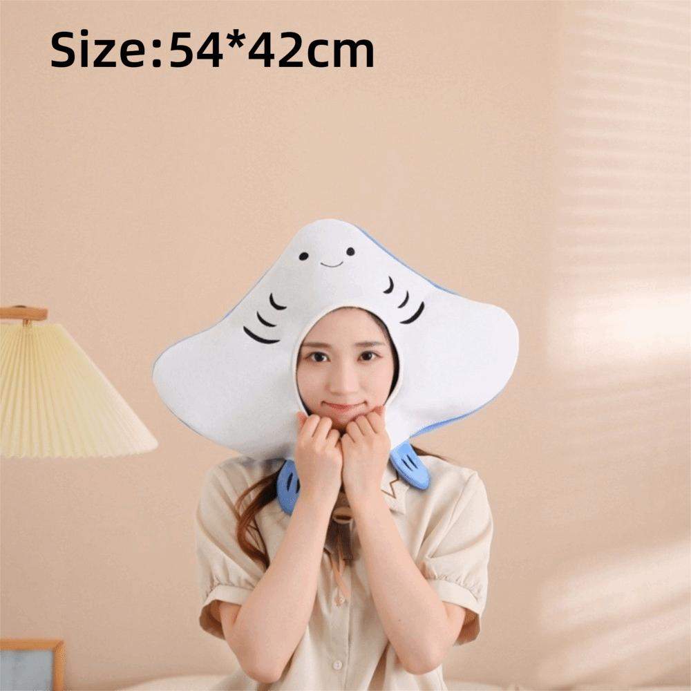 Fish Shape Cartoon Fish Headgear Cute Plush Hat Stingray Costume Hat Halloween Cosplay