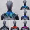 Feather Scarf with Adjustable Black Lace Women Halloween Costume Party Fake Collar Peacock Costume Accessory