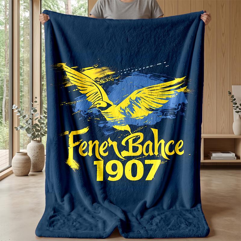 Fenerbahce Theme blanket Soft Flannel Blanket Plush Throw Blanket Cozy Sofa Bed Blanket for Home Decor