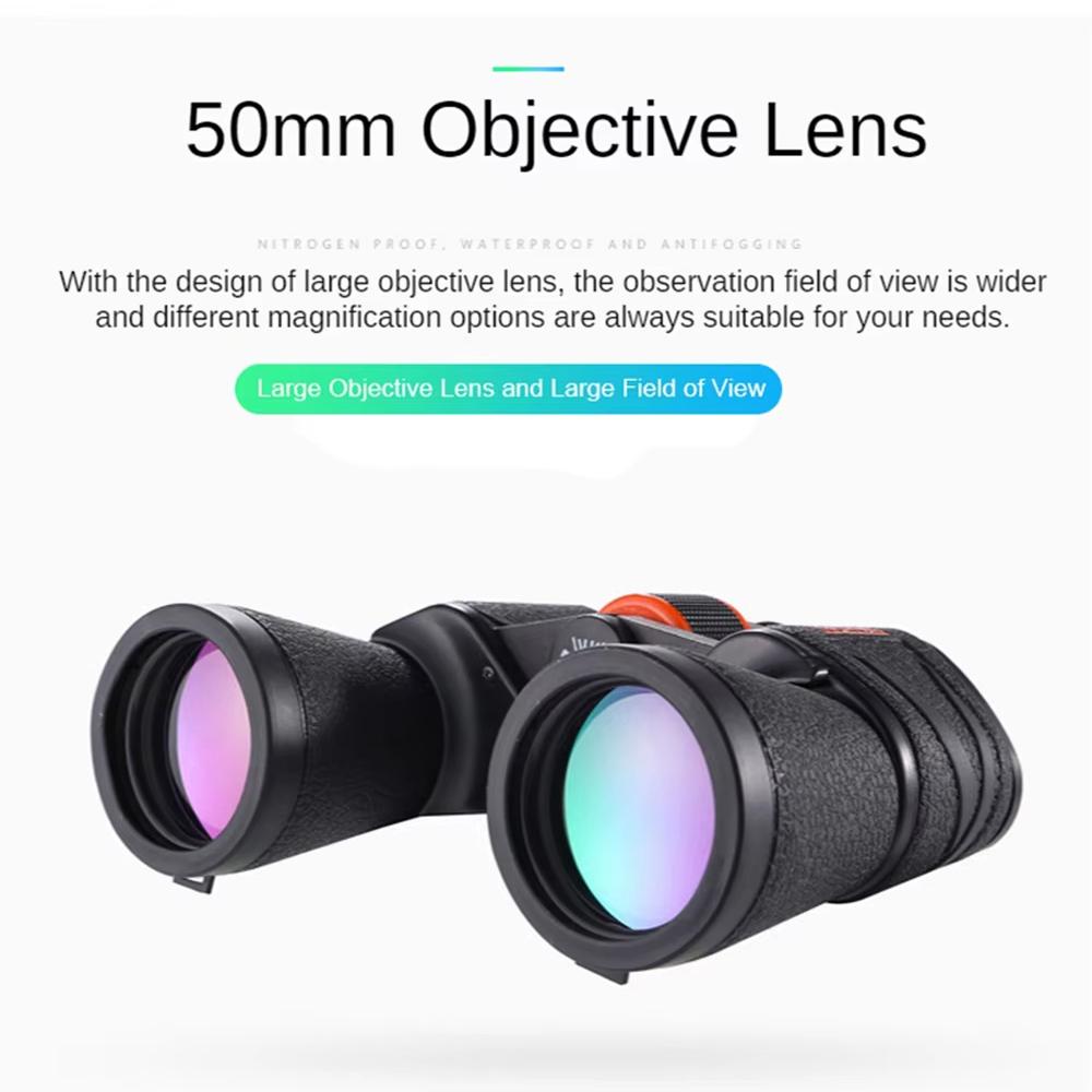 20x50 Professional Binoculars Powerful Telescope Low Light Bak4 Prism Long Range Waterproof Hiking Camping Outdoor Gear