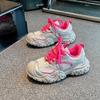 Осенние детские кроссовки для мальчиков, массивные нескользящие детские повседневные туфли, модные универсальные дышащие школьные баскетбольные туфли для девочек