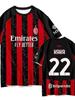 Домашняя футболка AC Milan 2025-26: Версии для болельщиков и игроков с принтами 10 Leão и 22 Kaká