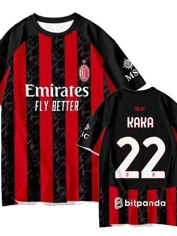 Домашняя футболка AC Milan 2025-26: Версии для болельщиков и игроков с принтами 10 Leão и 22 Kaká
