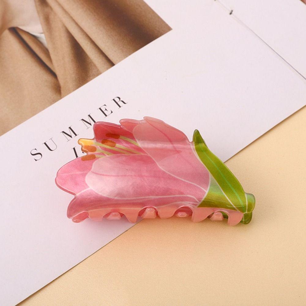 Clip Candy Color Flower Hair Clip Female Hair Accessories Plastic Hair Claw Korean Style Headwear