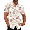 Men's Shirt For Men 3D Printed Flower Hawaiian Summer New Fashion Beach Shirt Comfortable Top Blouse Short Sleeves Streetwear