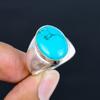 Кольцо с бирюзовым камнем для мужчин и женщин, посеребренное 925 пробой, геометрическое кольцо, винтажный бохо-стиль, кольцо на палец, подарок для него/нее