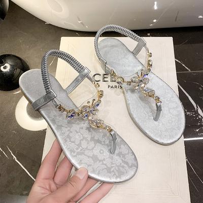 Мода 2025 Летние плоские сандалии для женщин Ремешок с пряжкой Женские сандалии Повседневная обувь для пляжной вечеринки для женщин Уличная легкая женская обувь