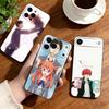 Monthly Girls Nozaki-kun Чехол для телефона для iPhone17,16,15,14,13,12,11 Plus,Pro Мягкий силиконовый черный чехол