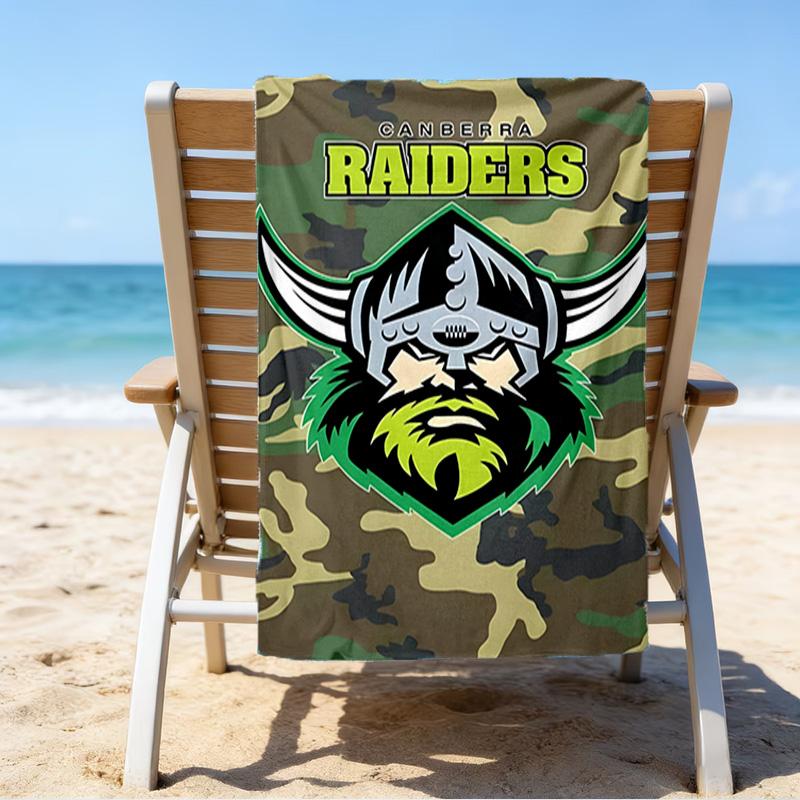 Canberra Logo Quick-Dry Microfiber Beach Towel Super Soft & Absorbent for Bath, Beach, Travel Bath Time Accessory, Fan gifts