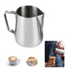 Liroyal Milk Pitcher, Milk Jug, Latte Art Milk Frother Jug, Steam Pitcher with Graduated Markings, Stainless Steel, Coffee, DeLonghi Gift, Silver,