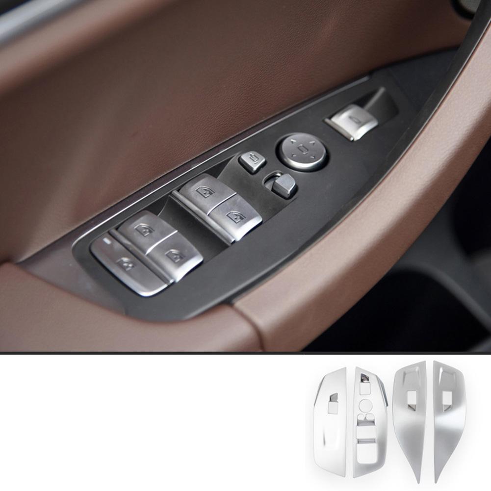Для BMW X3X4X5 подходит для рамки кнопки окна автомобиля, украшения панели подъемника автомобиля, наклейки на внутреннюю центральную панель управления переключением передач