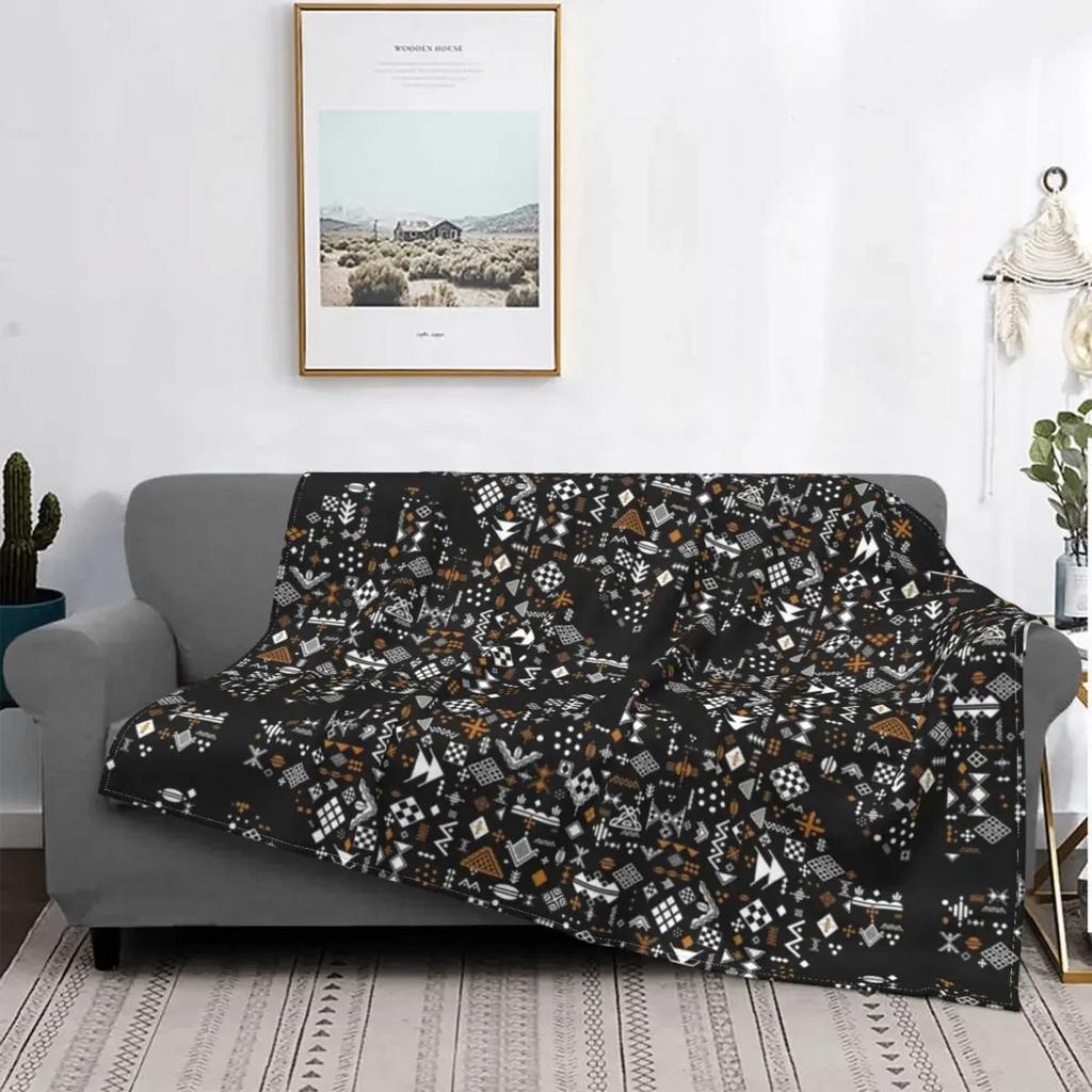 Печать кабильского ковра одеяла дышащие мягкие фланель зимние богемные амазигские берберские пледы для дивана дома кровать подарки