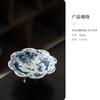 Chinese Blue and White Porcelain Fruit Plate Living Room Office Table Dessert Candy Cake Tea Tray Delicate Ceramic Snack Tray