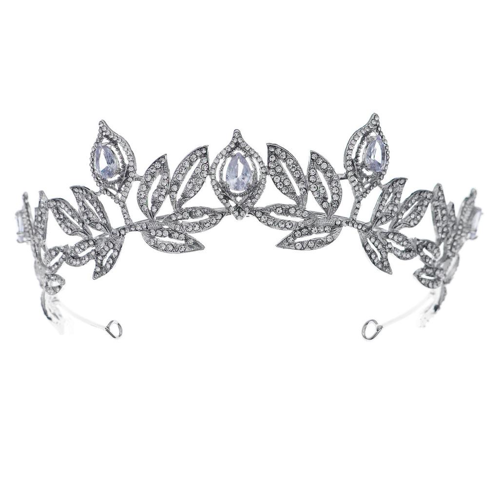 Alloy Rhinestone Crown Korean Bride Photo Studio Travel Style Hair Accessories Baroque Princess Crown Light Luxury Zircon Crown