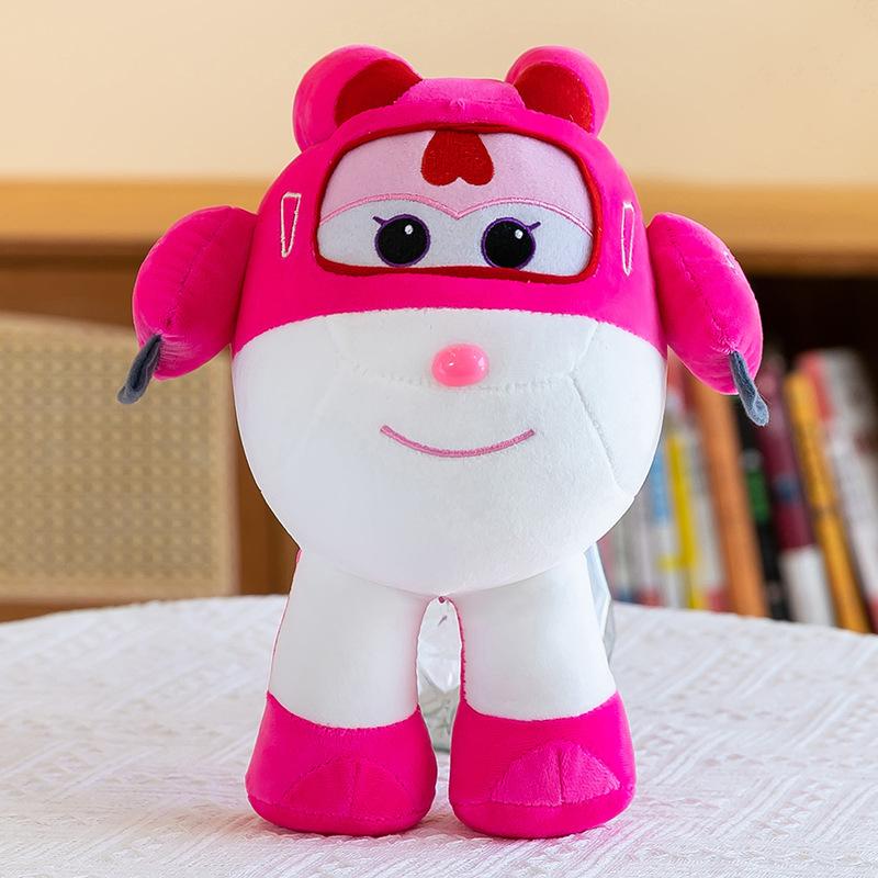 30/60 см Кавайный Мультяшный Самолет Super Wings Плюшевая Пара, Милый Дизайн с Улыбающимся Лицом, Идеальный Подарок на День Рождения, Праздник Для Детей, Фанатов