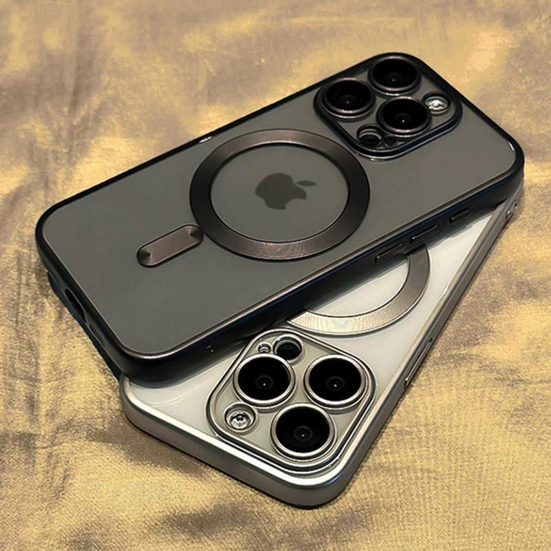 Роскошный магнитный чехол для Magasfe с беспроводной зарядкой для iPhone 15 14 Plus 13 12 11 Pro Max, прозрачный мягкий силиконовый чехол с матовым покрытием