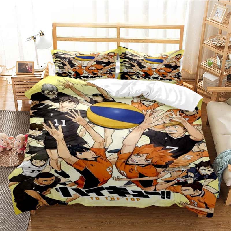 3D Print Volleyball Anime Haikyu Duvet Cover Collection Cartoon Kids Boys Bedding Collection Bedclothes Girls Teens Quilt Cover With Bed Linen Coll