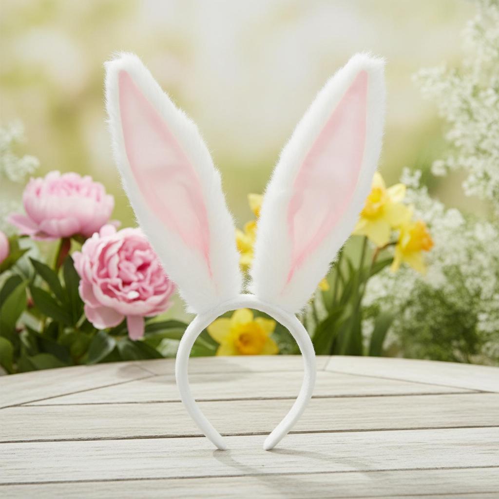 Soft Bunny Ears Headband Comfortable for Festive Photographs