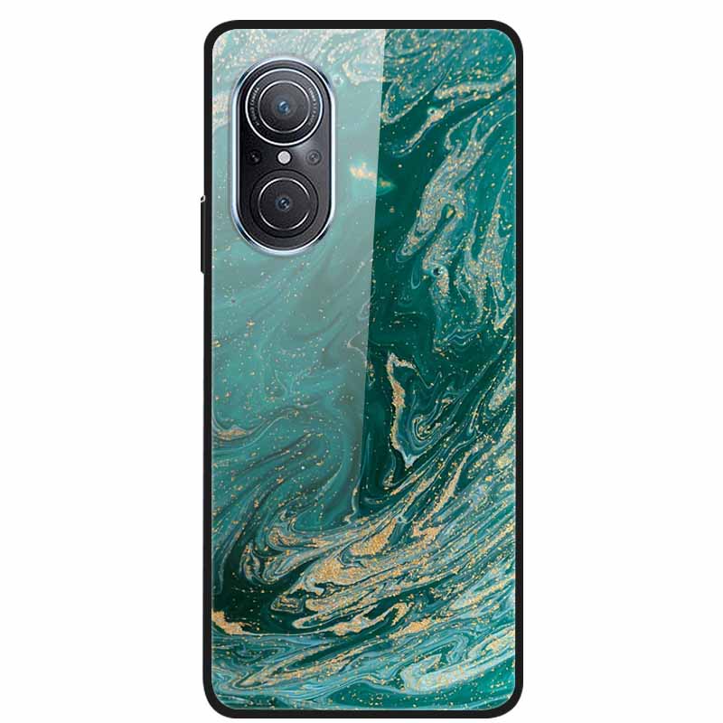 Чехол для Huawei Nova 9 10 Мраморное закаленное стекло Задняя крышка Жесткая для Huawei Nova9 10 SE Чехол Nova10 Ударопрочный Funda Coque