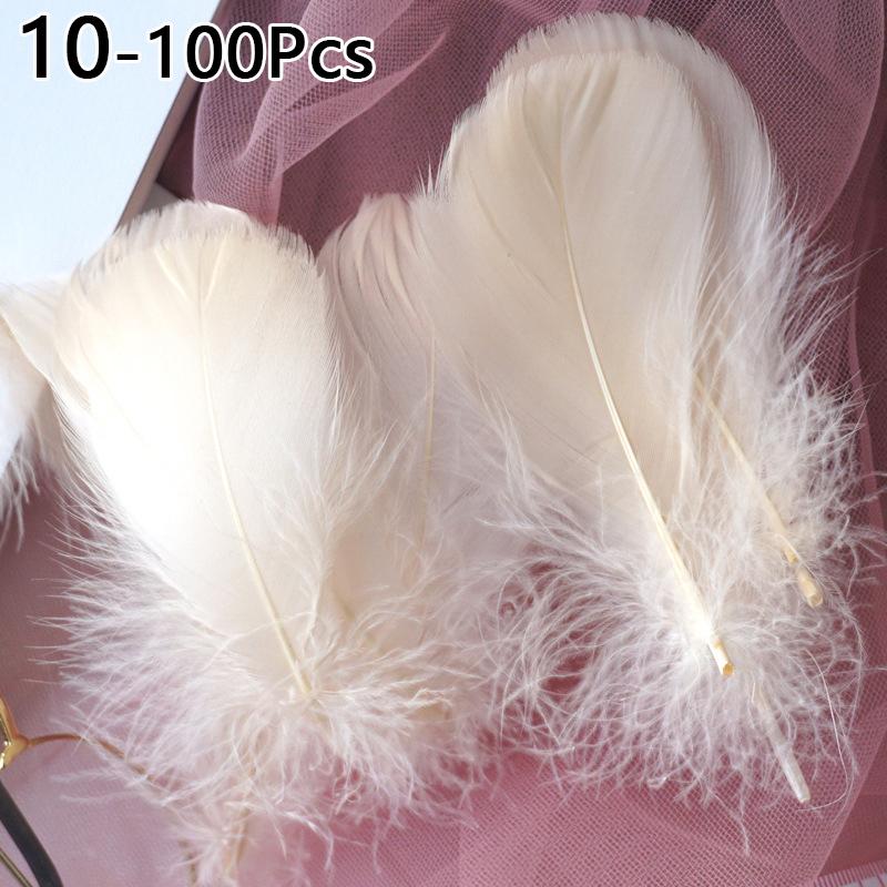 100pcs 6-12 Cm Natural Colourful Goose Feather Plume for Wedding Party Clothing Decoration DIY Craft Feathers