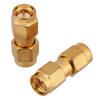 5pcs Rf SMA Male To SMA Male Plug Straight Coaxial Connector Adapter Set