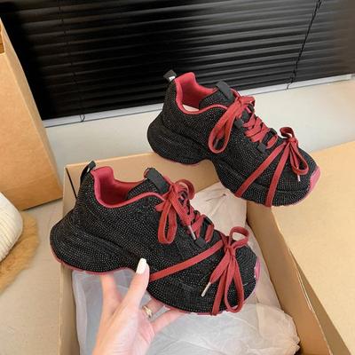 Модная осень, новые туфли на толстой подошве, женская мода, круг, вошедшая в систему с полной дрелью, удобная обувь с низкой поддержкой