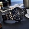 Casio Edifice Series Three Dial Six Needle Artificial Sapphire Mirror Fashion Classic Waterproof Solar Quartz Movement Watch EFB-670SBC-1AVUPR
