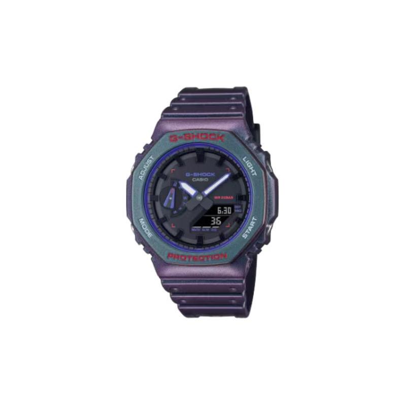 Casio Водонепроницаемый Кварцевый Ремешок из Смолы Мужской и Женский Один Стиль Серый Циферблат GA-2100AH-6A